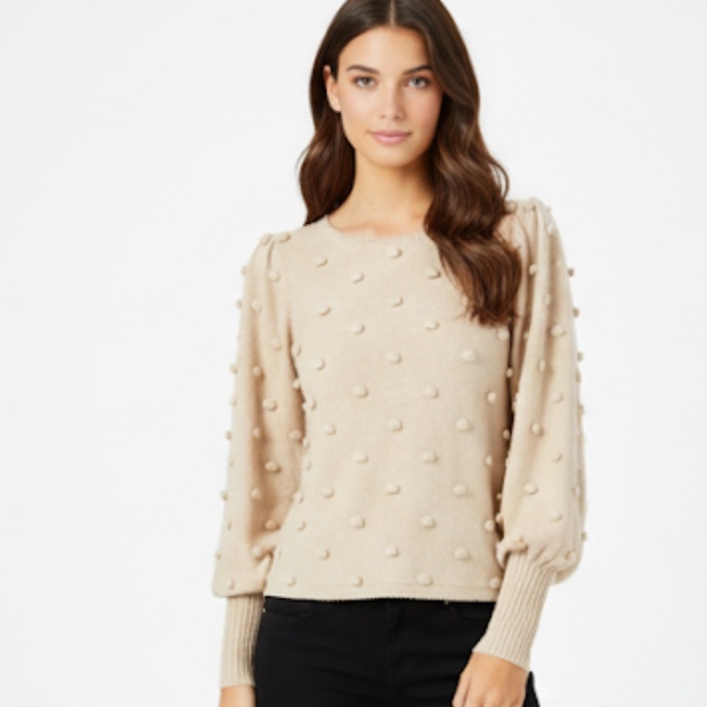 Lily Pulitzer Kippa Sweater Cotton Swiss Dot Textured Crew XL